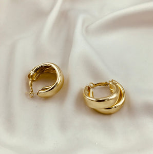 Double Hoop Chunky Earrings