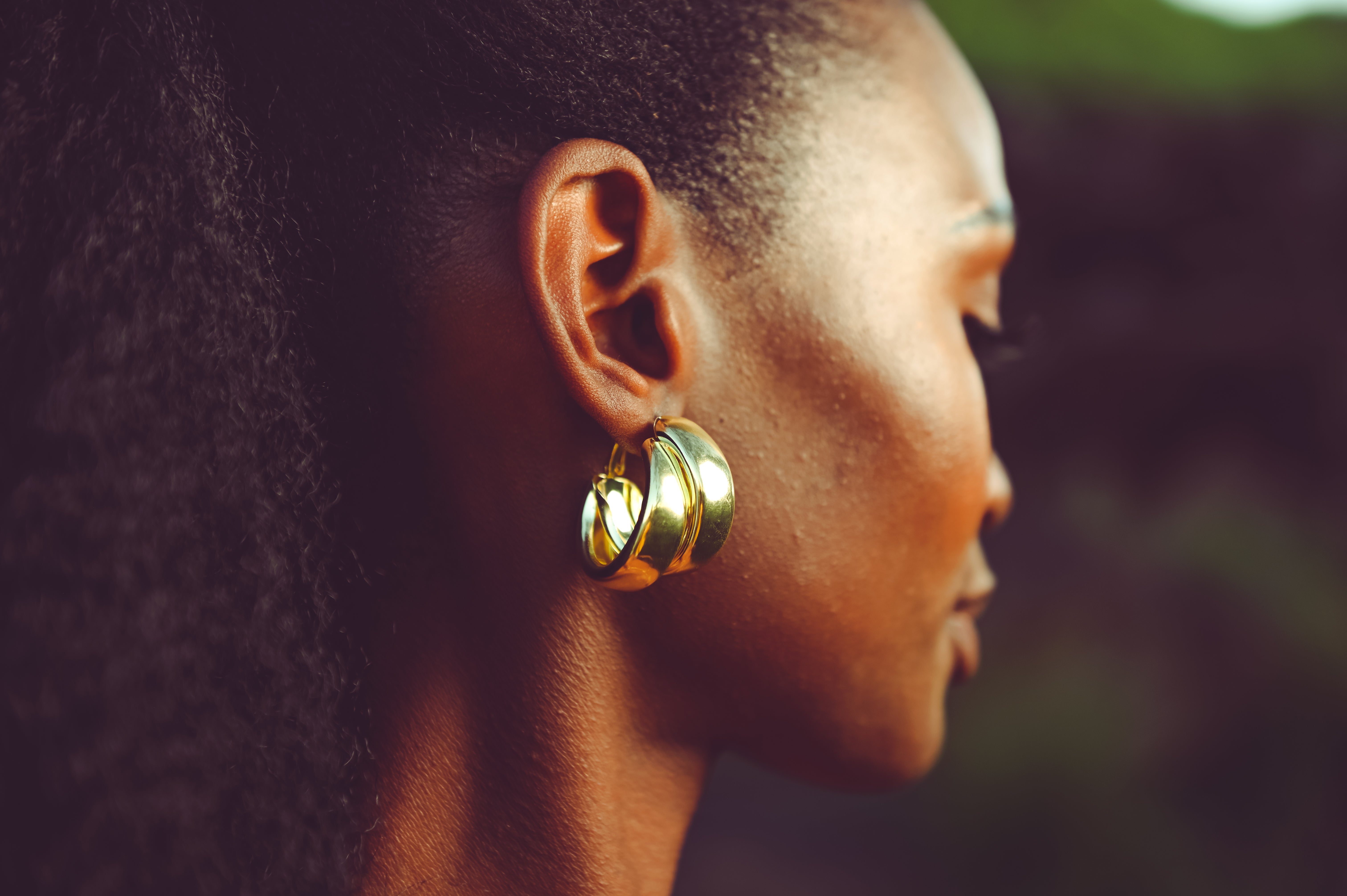 Double Hoop Chunky Earrings