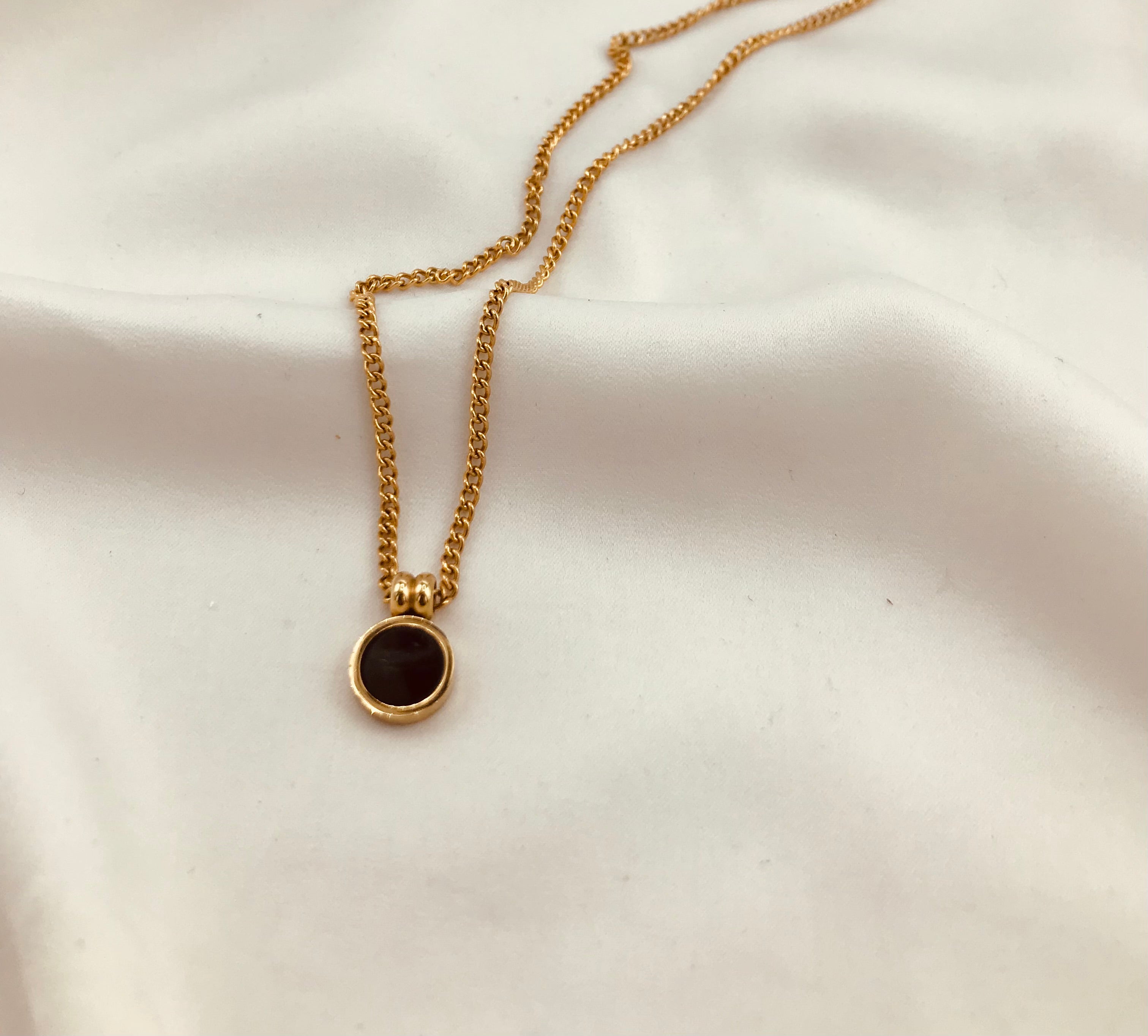 Black Circle Necklace