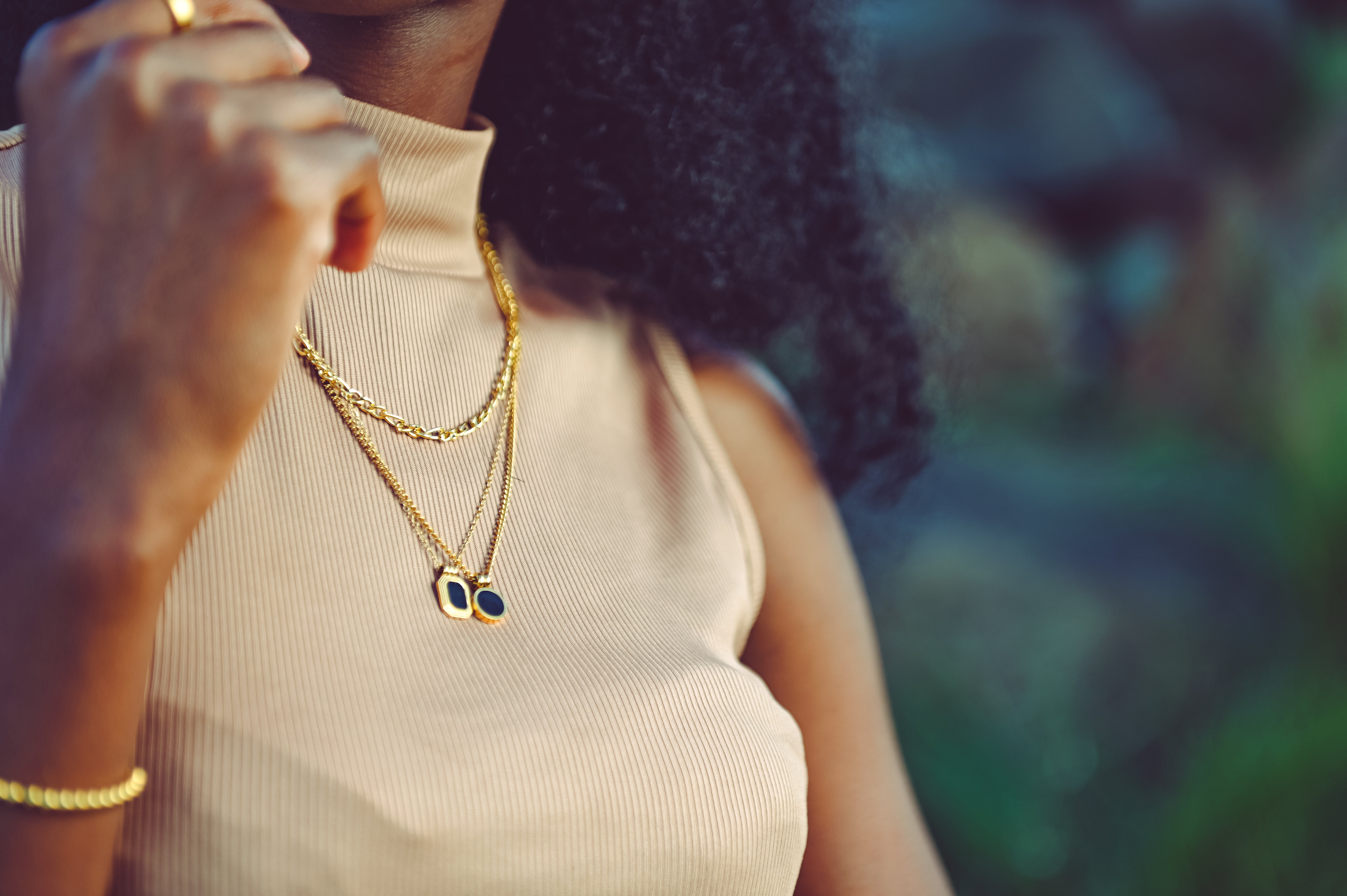 Black Circle Necklace